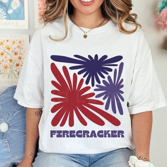Firecrackers Shirt, 4th of July T-shirt, Independence Day Tshirt - Picture 1 of 5